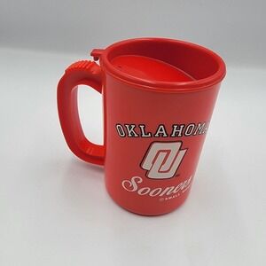 Vtg NCAA Oklahoma Sooners Super Max Thermal 20 oz Worlds Largest Coffee Mug USA